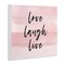 Stupell Industries Pink Love Laugh Live Phrase Wall Plaque Art